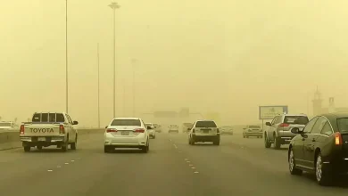 صورة أمطار وأتربة مُثارة على منطقة جازان