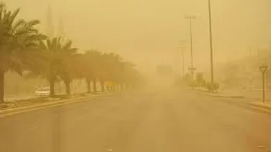 صورة «الأرصاد»: رياحٌ نشطة وأتربة مُثارة على المنطقة الشرقية
