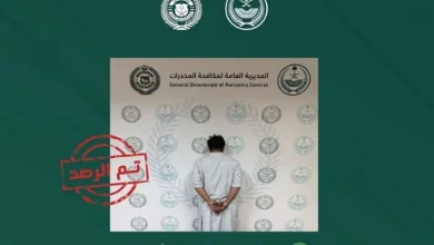 صورة القبض على شخص لترويجه الإمفيتامين المخدر بمنطقة الحدود الشمالية