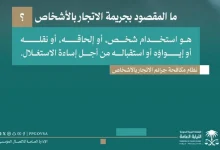 صورة الاتجار بالأشخاص جريمة كبيرة موجبة للتوقيف
