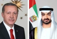 صورة محمد بن زايد والرئيس التركي يبحثان هاتفياً التعاون والتطورات الإقليمية
