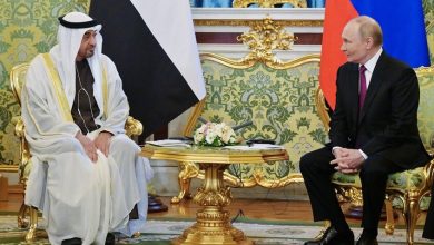صورة “كسر البروتوكول” بلقاء محمد بن زايد وبوتين يثير تفاعلا (فيديوهات)