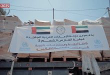 صورة قوافل إماراتية تحمل أدوية ومستلزمات طبية تصل إلى غزة دعماً للقطاع الصحي