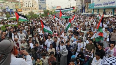 صورة وقفة غضب في مأرب تضامنًا مع غزة: دعوات لكسر الصمت الدولي وفتح المعابر فورًا.