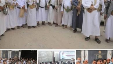 صورة وساطة قبلية برئاسة الشيخ منصور الحنق توقف توجه قبائل الحيمة نحو  الغيضة وتمنح وعدا من قبل قيادة الدولة بإيصال الجناة إلى العدالة.