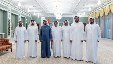 صورة محمد بن راشد يلتقي عدداً من ألوية شرطة دبي المتقاعدين