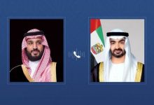 صورة رئيس الدولة وولي عهد السعودية يبحثان هاتفياً العلاقات الأخوية والجهود المبذولة تجاه التطورات في المنطقة