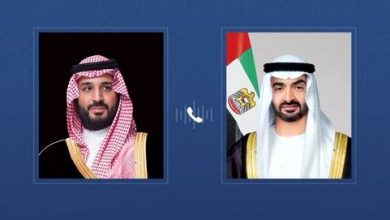 صورة رئيس الدولة وولي عهد السعودية يبحثان هاتفياً العلاقات الأخوية والجهود المبذولة تجاه التطورات في المنطقة