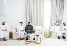 صورة رئيس الدولة يعزي في وفاة والدة الذيب علي الكتبي