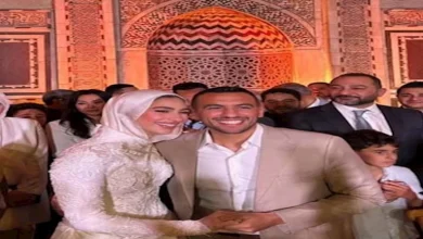 صورة زوجة أحمد الجندي تحتفل بمرور عام على تتويجه بالميدالية الذهبية