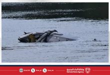 صورة تحطم طائرة هليكوبتر في نهر بولاية سكسونيا الألمانية