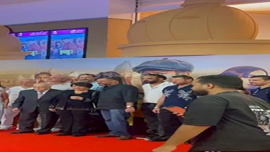 صورة عمرو يوسف ودينا الشربيني.. نجوم فيلم “درويش” يحتفلون بالعرض الخاص