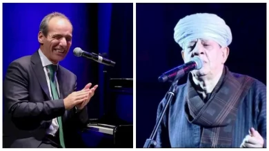 صورة الأحد.. عمرو سليم وياسين التهامي على مسرح المحكى بمهرجان القلعة للموسي
