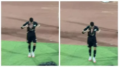 صورة موقف غريب للاعب فاركو في مباراة الأهلى
