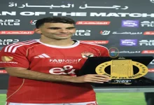 صورة أول تعليق من زوجة أحمد زيزو بعد حصوله على جائزة رجل مباراة فاركو