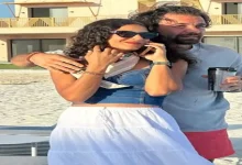 صورة جلسة تصوير رومانسية.. ريهام أيمن وزوجها على البحر