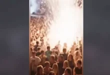 صورة بالفيديو.. لحظة وقوع انفجار حفل محمد رمضان بالساحل الشمالي