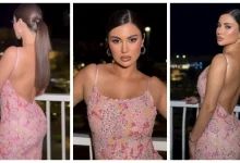 صورة بصيحة الظهر المكشوف.. هدى الإتربي بفستان جريء وملفت