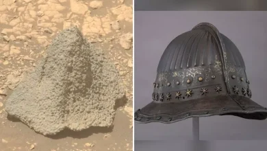 صورة صخرة على شكل “خوذة” تكشف أسرارا جديدة عن سطح المريخ “صور”