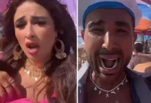 صورة بالفيديو.. ياسمين عبد العزيز وأحمد سعد في كواليس إعلانهما الجديد