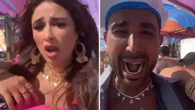 صورة بالفيديو.. ياسمين عبد العزيز وأحمد سعد في كواليس إعلانهما الجديد