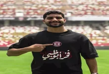 صورة إبراهيم عادل يؤدي تدريباته مع جهاز الفراعنة