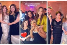 صورة بحضور نيللي وياسر جلال.. النجوم في حفل زفاف حفيدة فيروز