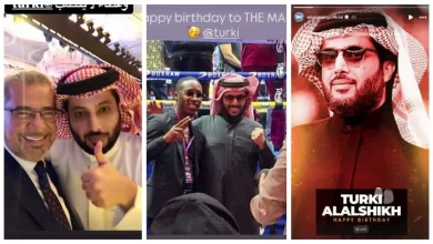 صورة النجوم وأبطال الملاكمة يهنئون تركي آل الشيخ بعيد ميلاده