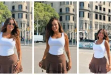 صورة آية سليم تخطف الأنظار في شوارع برشلونة