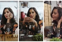 صورة “شاي بالنعناع وطاولة”.. أحدث جلسة تصوير لـ بسمة بوسيل داخل مقهى شعبي