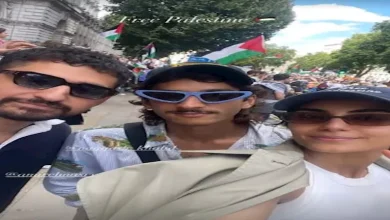 صورة أمير المصري ينضم لمظاهرة داعمة للشعب الفلسطيني في لندن