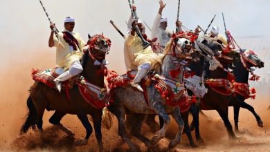 صورة انطلاق موسم مولاي عبد الله أمغار للتبوريدة في الجديدة بحضور 120 سربة وتوافد 4 ملايين زائر 