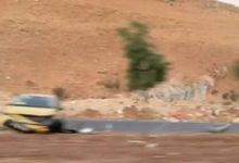 صورة | مراسل “رؤيا”اصطدام تكسي بعامود كهرباء على شارع الحرية باتجاه كريدور عبدون فجر السبت