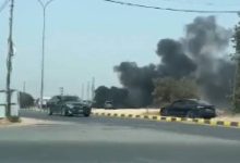 صورة | شركة الكهرباء الوطنية: إخماد حريق في محطة تحويل الصبيحي