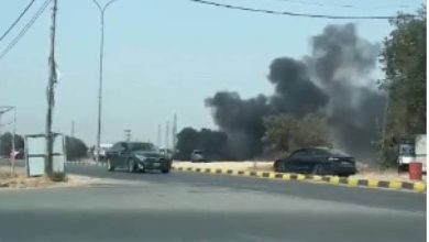 صورة | شركة الكهرباء الوطنية: إخماد حريق في محطة تحويل الصبيحي