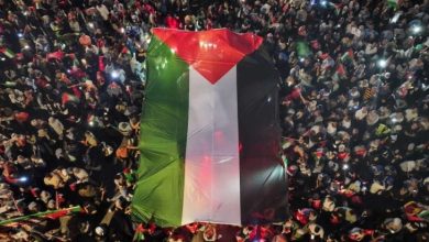 صورة إسطنبول: آلاف المتظاهرين يشاركون في مسيرة “كن أملا لغزة”