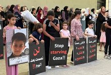 صورة أم الفحم: المئات يشاركون بمظاهرة مندّدة بالإبادة والتجويع في غزة