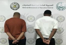 صورة القبض على اثنين بمنطقة جازان لترويجهما 9 كيلوجرامات من الحشيش