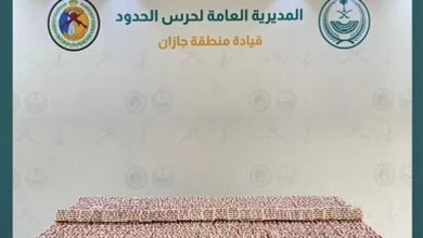 صورة حرس الحدود بجازان يحبط تهريب 205,000 قرص خاضع لتنظيم التداول الطبي