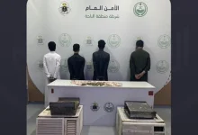 صورة القبض على 4 أشخاص بمنطقة الباحة لسرقتهم أجهزة كهربائية من مساجد بمحافظة العقيق