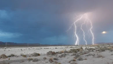 صورة  أمطار غزيرة على جازان وأملج والباحة