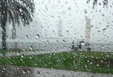 صورة أمطار متوسطة ورياح شديدة السرعة على منطقة الباحة