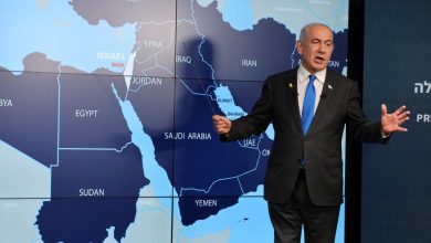 صورة نتنياهو : أنا في مهمة تاريخية لرؤية إسرائيل الكبرى التي تضم فلسطين وجزءا من الأردن ولبنان وسوريا ومصر