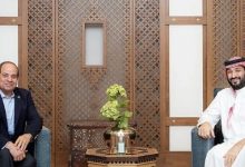 صورة السيسي و بن سلمان يؤكدان رفض تهجير أهل قطاع غزة ..