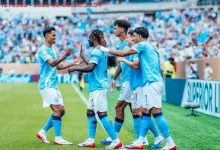 صورة مرموش يتصدر قائمة مانشستر سيتي لمواجهة باليرمو وديًا في البروفة الأخيرة