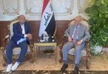 صورة مسعد فودة بعد لقائه بسفير العراق: اتحاد الفنانين العرب يساند كل فنان عراقي في مصر