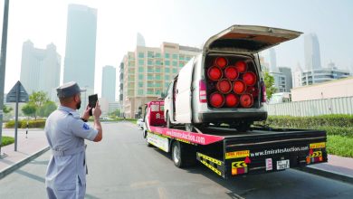 صورة «طرق دبي» تحجز 170 مركبة مخالفة لتوزيع أسطوانات الغاز المنزلي