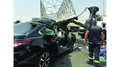 صورة شرطة دبي تحذّر من خطورة عدم ترك مسافة أمان بين المركبات