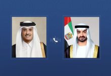صورة رئيس الدولة يؤكد خلال اتصال هاتفي مع الشيخ تميم تضامن الإمارات مع قطر إثر الاعتداء الإسرائيلي على أراضيها
