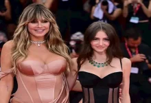 صورة أثارت الجدل بإطلالاتهما الجريئة في فينسيا.. معلومات عن هايدي كلوم وابن